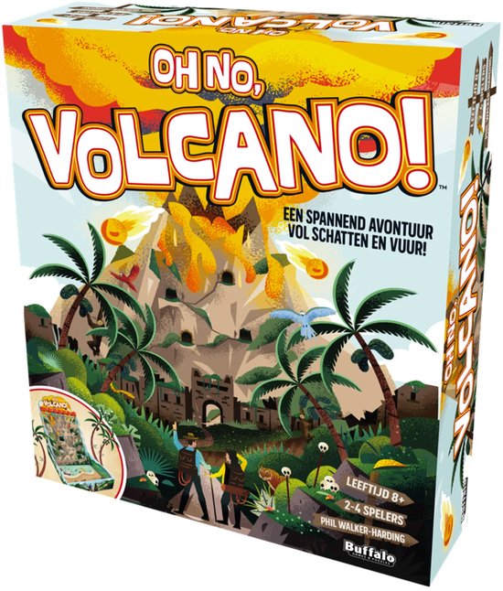 Afbeelding van de omslag van het bordspel: "Oh No, Volcano".
