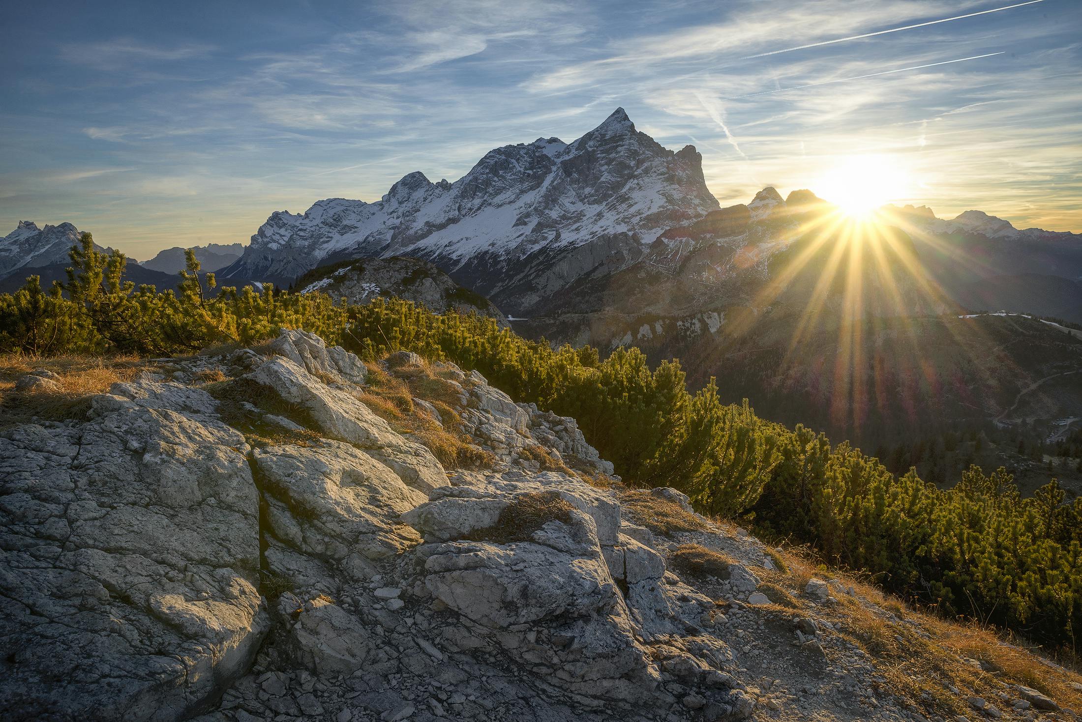 Landschapsfoto als illustratie van het begrip geologie.