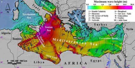 Een aardverschuiving van naar schatting 25 kubieke km gesteente leidde 7.000 tot 8.000 jaar geleden tot een tsunami met golven van 50 meter hoog en met een snelheid van 725 km/uur.